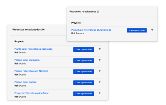 Rol de las empresas en proyectos clave y su impacto.